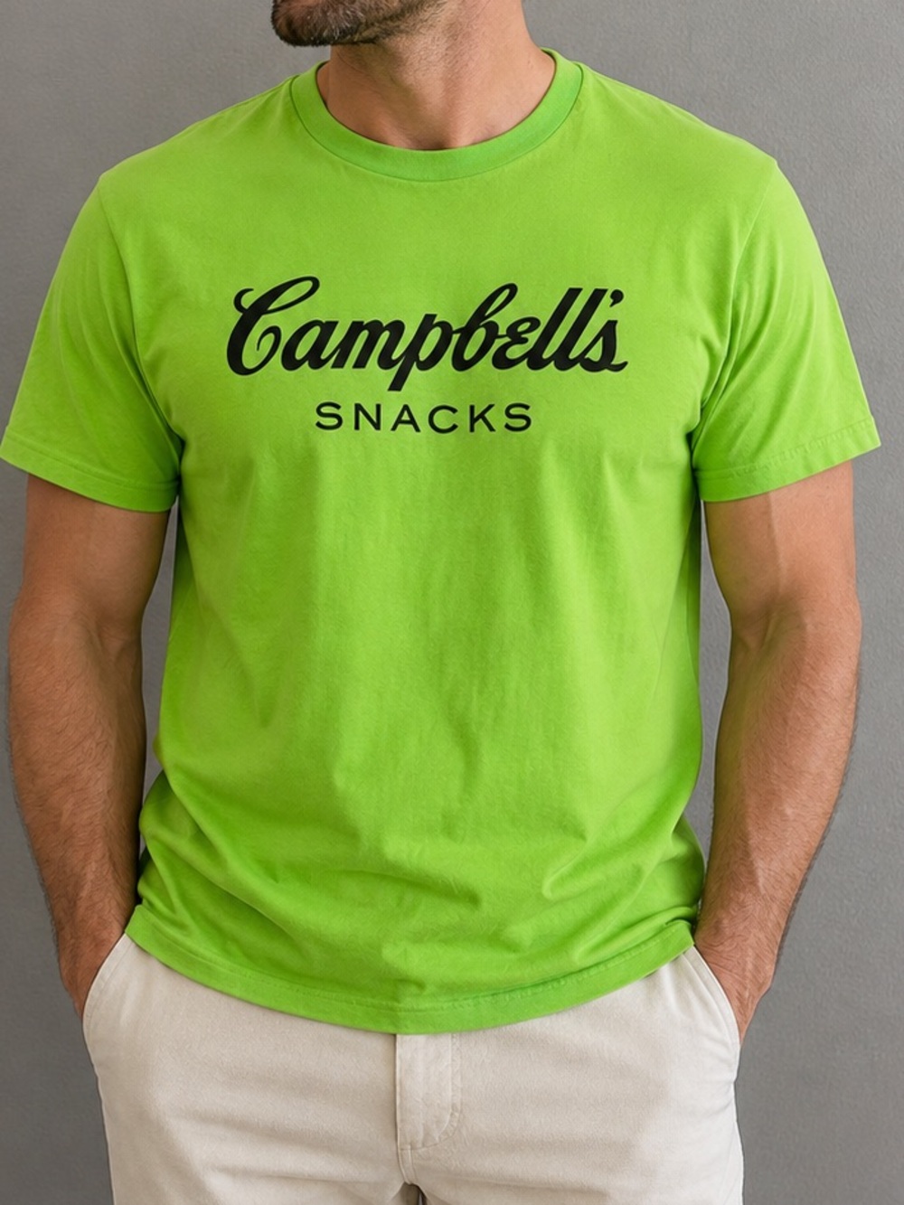 Campbell’s Snacks Green Graphic T-Shirt Mens Medium Promo Logo Tee